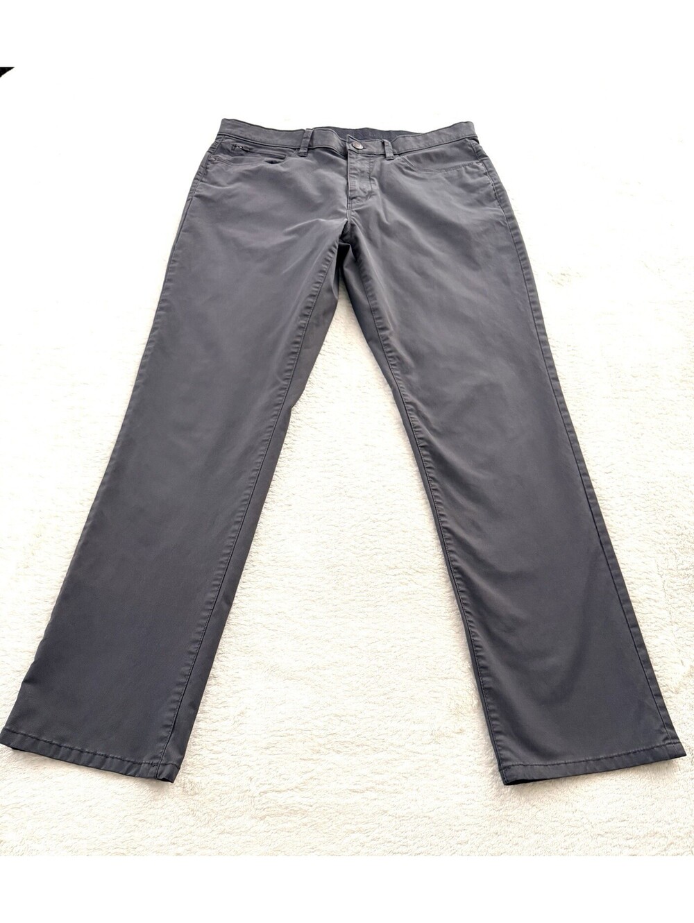 English Laundry Men’s 34x32 Gray Stretch Casual Pants Straight Flat Front